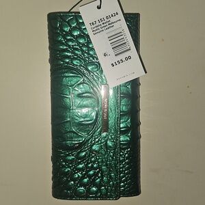 Brahmin NWT Cordelia Wallet Mystic Green Melbourne Genuine Leather